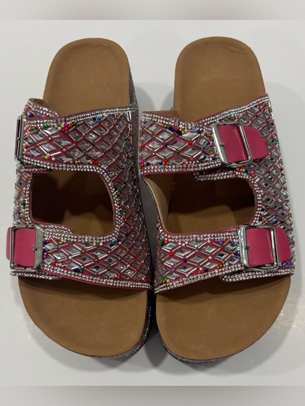 Rhinestone Mosaic Galaxy Jeweled Sandals EU 41 / US 9